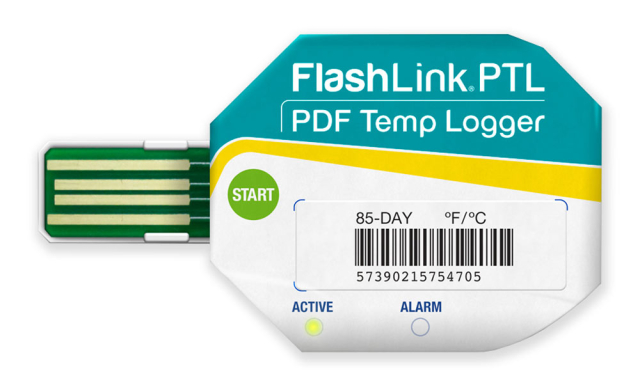 FlashLink® PTL PDF Temperature Logger(저렴한 일회용 온도 로거)