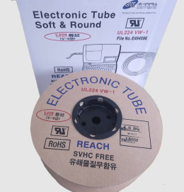 넘버링튜브 8SQ 10SQ 백색 100M UL인증 UL224 VW-1 원형 난연 새빛맥스
