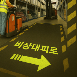 [송현엘앤씨] 셀프 주차라인 라인마킹, 스텐실 제작 비상대피로 우측  (국산/AS가능)