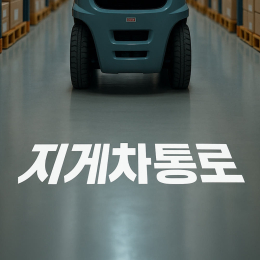 [송현엘앤씨] 안전구역 라인마킹 지게차통로 스텐실 제작 600x300 (국산 /AS 가능) 제품 이미지 2