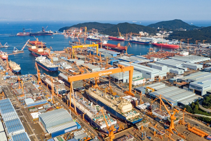 한화오션, 옥포조선소 생산 중단