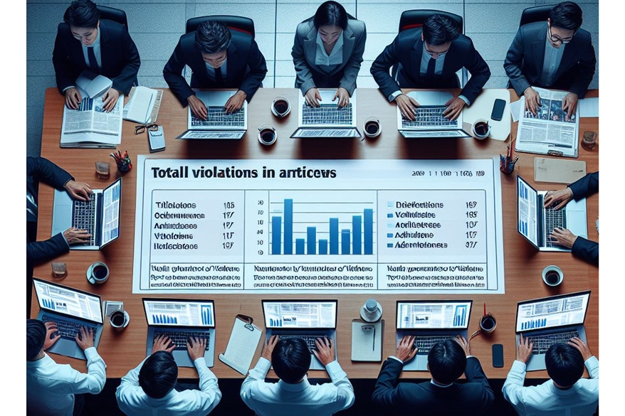 인터넷신문 기사·광고 등 2만5천여 건 심의규정 위반