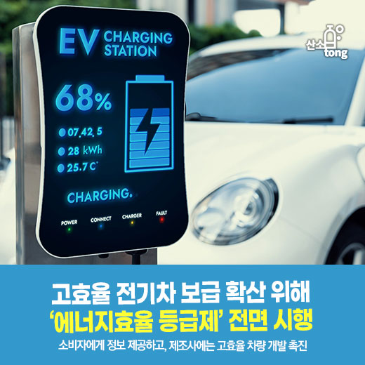 [카드뉴스]고효율 전기차 보급 확산 위해 ‘에너지효율 등급제’ 전면 시행