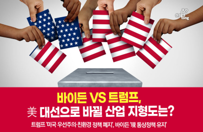 [카드뉴스]바이든 vs 트럼프, 美 대선으로 바뀔 산업 지형도는?