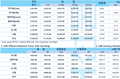 [4월 17일] 바이든 대통령, 中 철강 알루미늄 관세 25%로 인상 추진 (LME Daily)