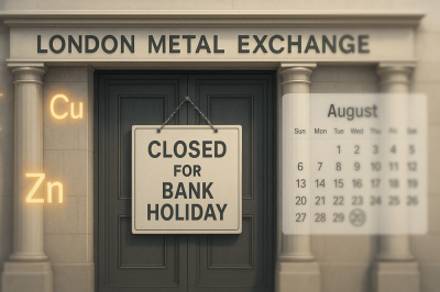 [비철금속] 영국 ‘서머 뱅크 홀리데이’로 LME 거래소 휴장