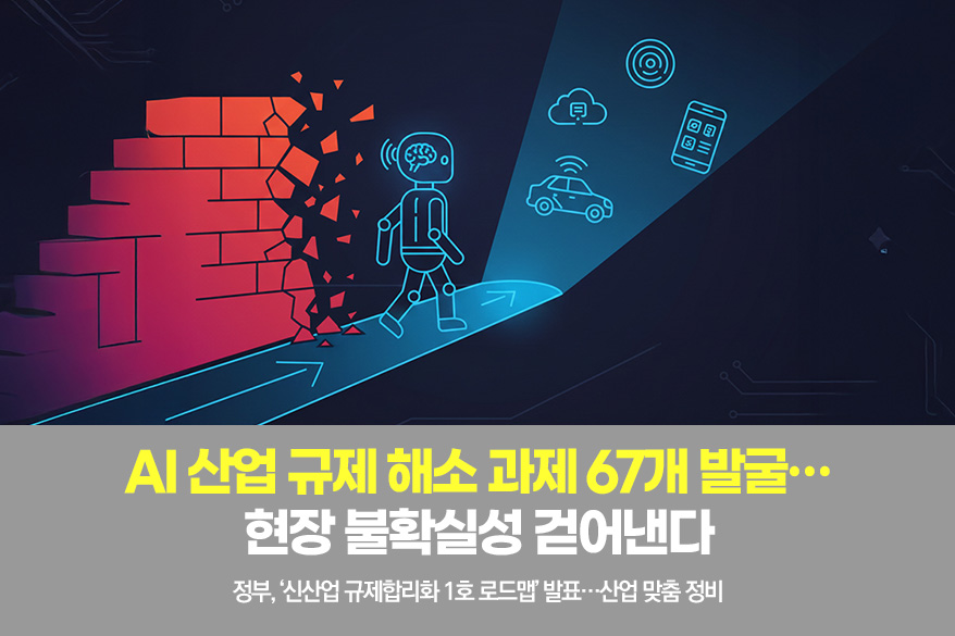 [그래픽뉴스] AI 산업 규제 해소 과제 67개 발굴…현장 불확실성 걷어낸다