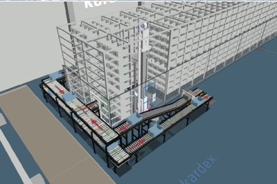 카덱스 Mlog, 獨 피셔 일렉트로닉에 소형 부품 셔틀 창고 구축