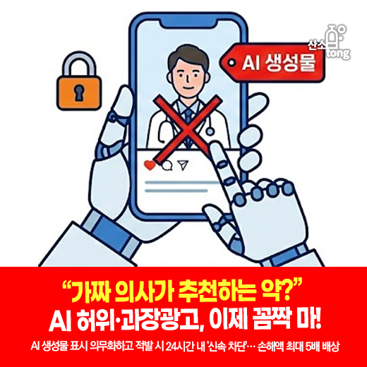 [카드뉴스] “가짜 의사가 추천하는 약?” AI 허위·과장광고, 이제 꼼짝 마!