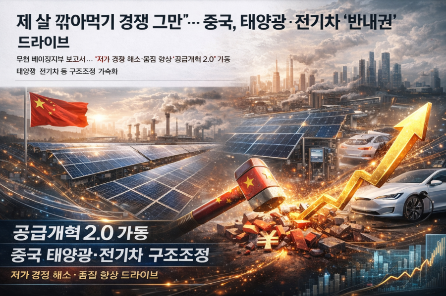 제 살 깎아먹기 경쟁 그만… 중국, 태양광·전기차 '반내권' 드라이브