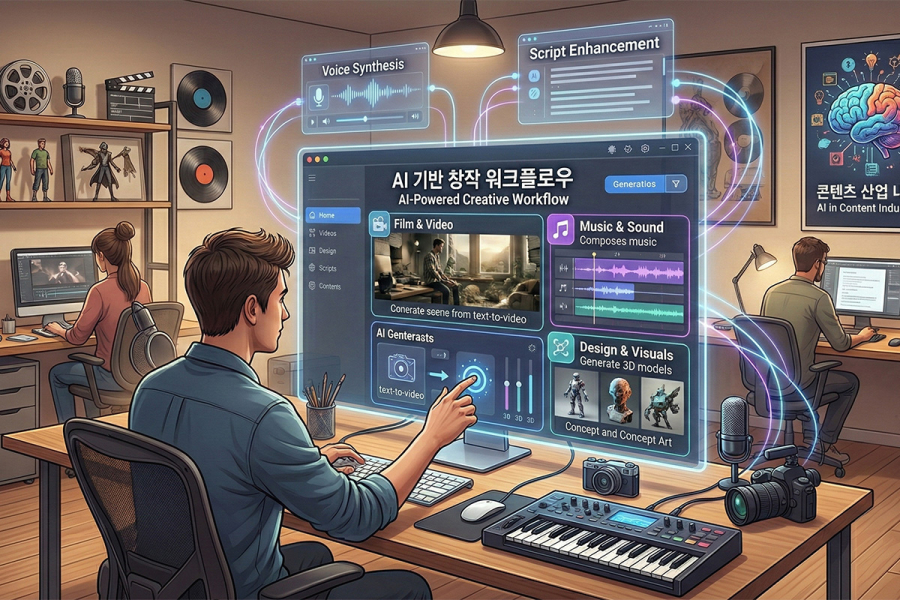 [산업을 바꾸는 AI④] 콘텐츠 산업, AI 활용 임계점 넘어…정책 불확실성 해소 요구↑