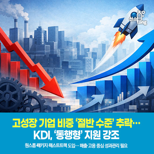 [카드뉴스] 고성장 기업 비중 ‘절반 수준’ 추락… KDI, ‘동행형’ 지원 강조