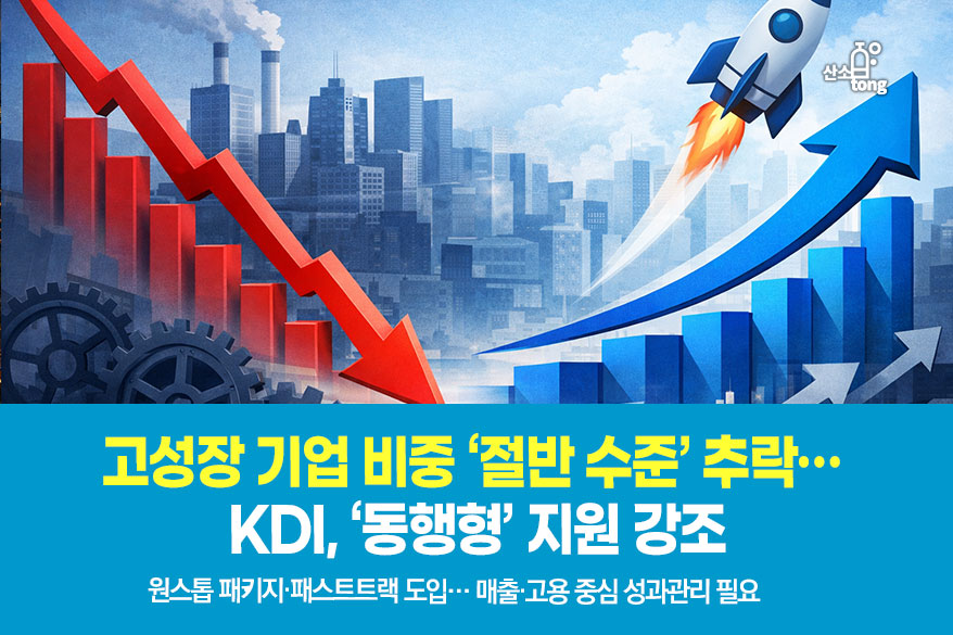 [카드뉴스] 고성장 기업 비중 ‘절반 수준’ 추락… KDI, ‘동행형’ 지원 강조