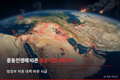 [그래픽뉴스] 원부자재 수급·수출 차질, 경영환경 악화, 중동전쟁이 중소기업에 남긴 것들