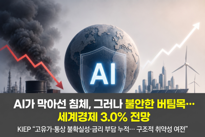 [카드뉴스] AI가 막아선 침체, 그러나 불안한 버팀목… 세계경제 3.0% 전망