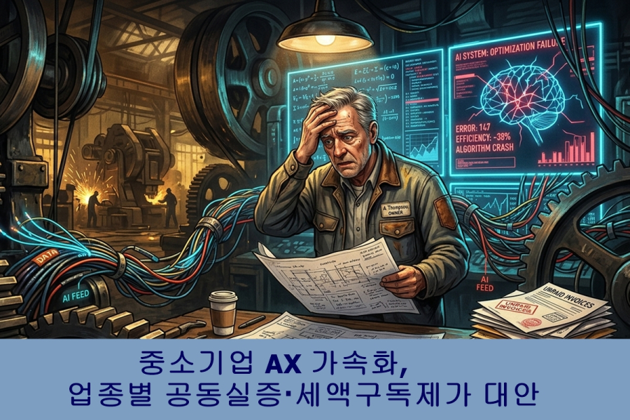 [그래픽뉴스] 중소기업 AX 가속화, 업종별 공동실증·세액구독제가 대안