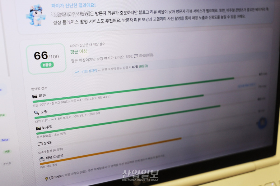 AI가 포털·SNS 마케팅 광고 현황 분석…“우리 가게 마케팅 점수는?”