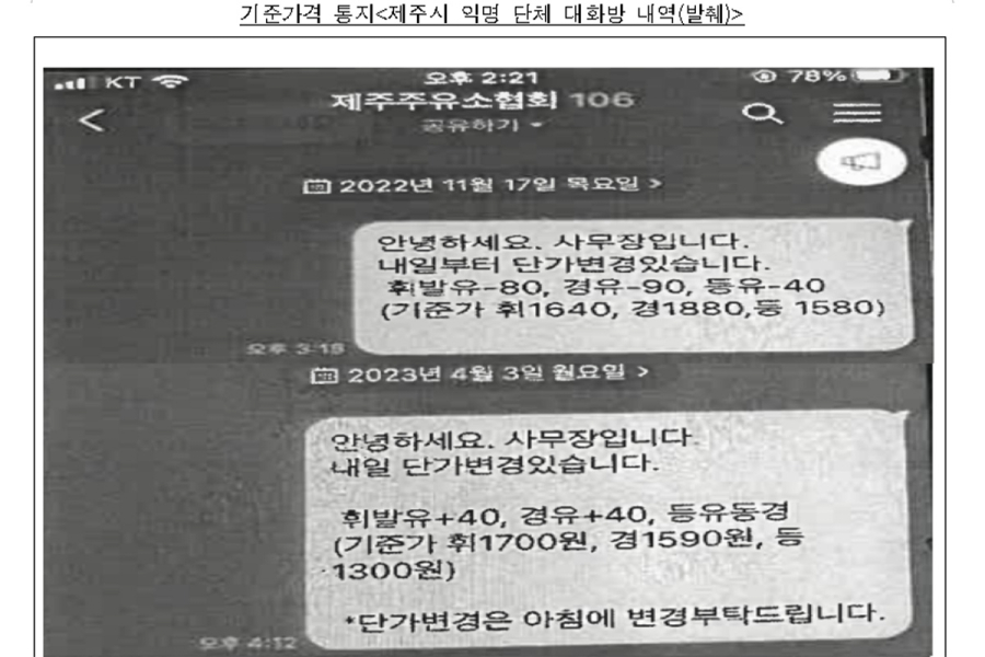 공정위, 제주 ‘경질유 담합’ 적발…지역 농협까지 가담해