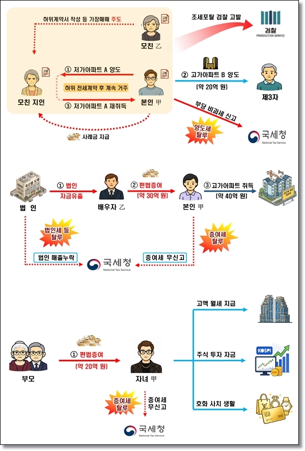 중과세 피하려 ‘가장매매’ 악용…국세청, 부동산 탈루 731억 원 적발