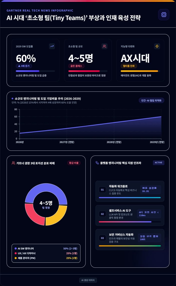 AI시대, 소규모 소프트웨어 엔지니어링 팀 형태로 조직 변화된다