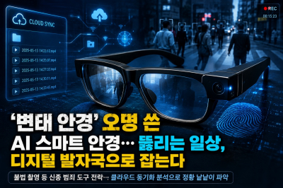 [카드뉴스] ‘변태 안경’ 오명 쓴 AI 스마트 안경… 뚫리는 일상, 디지털 발자국으로 잡는다